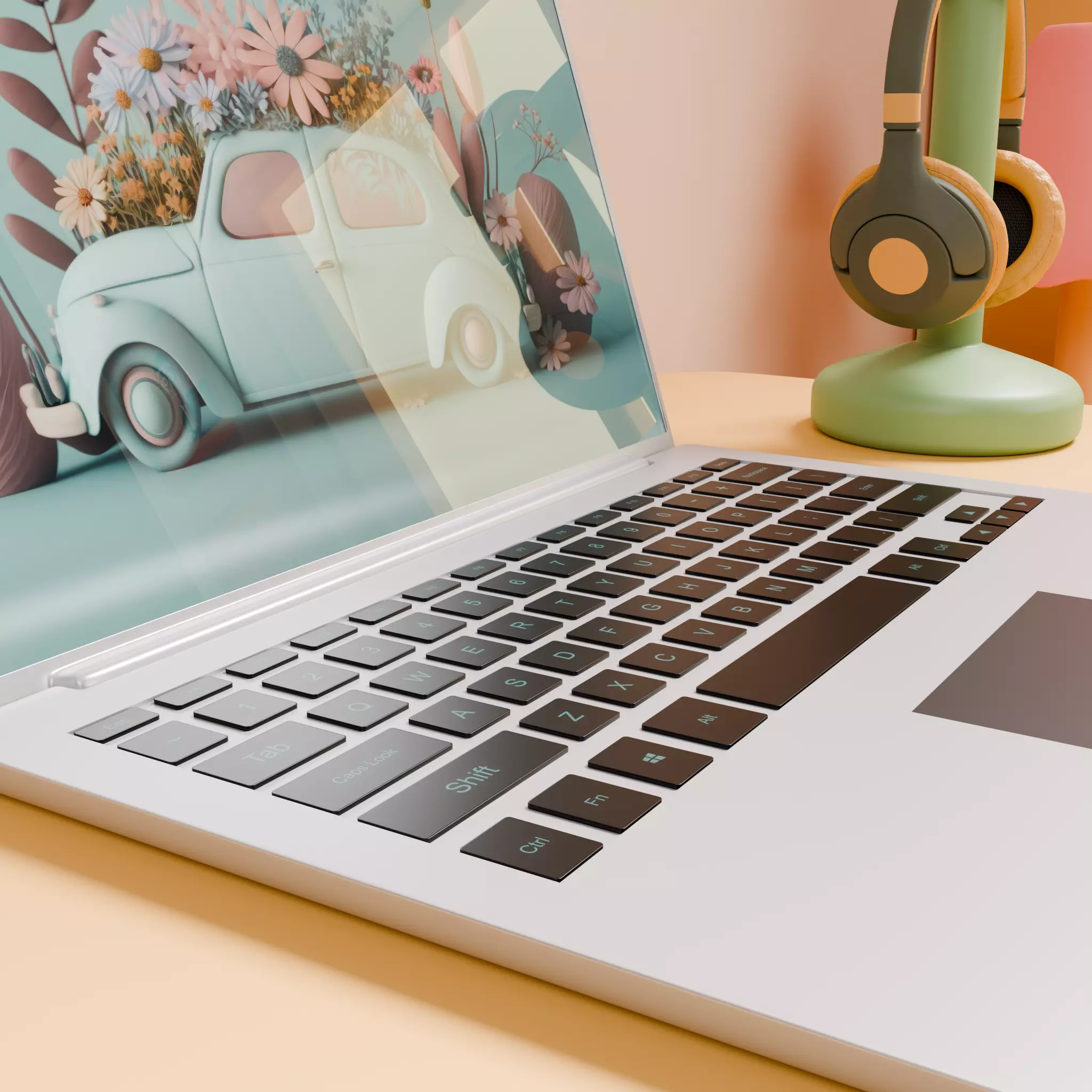 Stylized Isometric Home Pack 8 Modular Rooms Low-poly 3D model_116