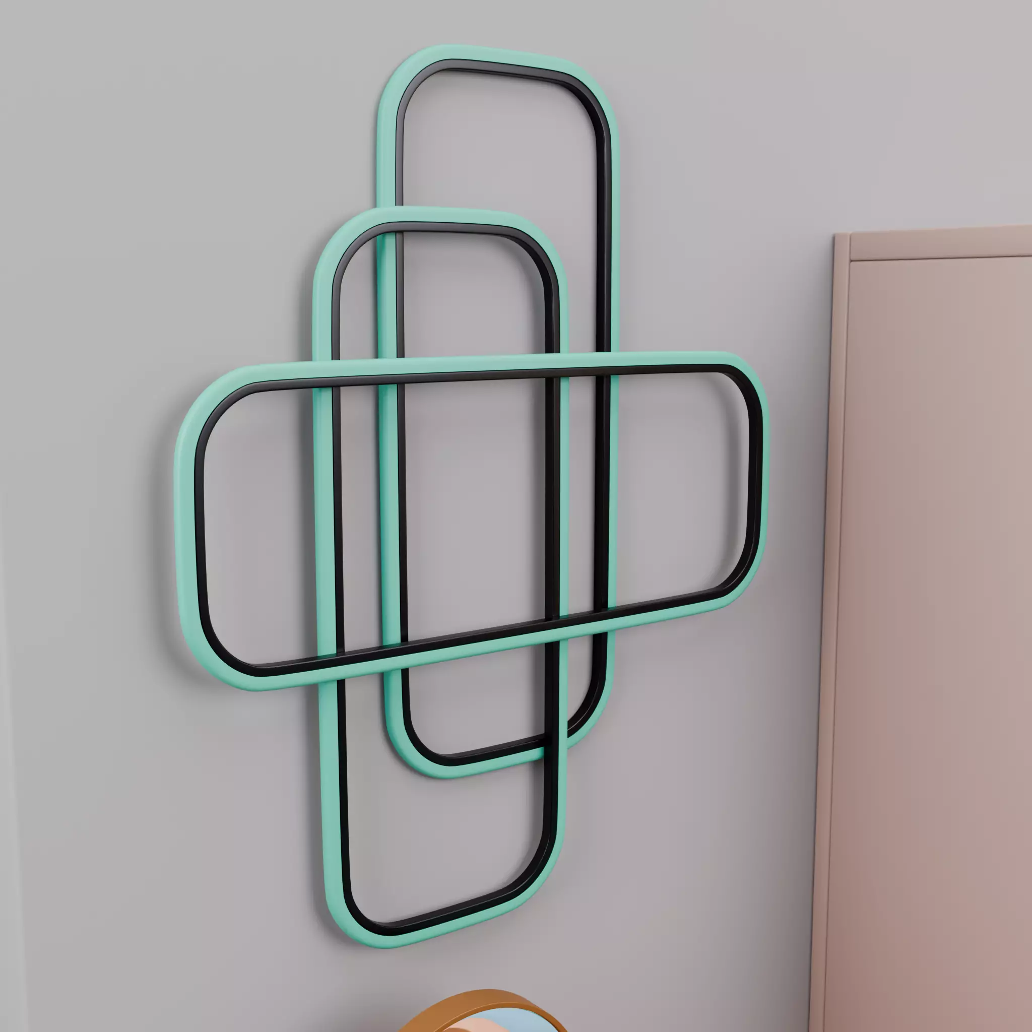 Stylized Isometric Home Pack 8 Modular Rooms Low-poly 3D model_93