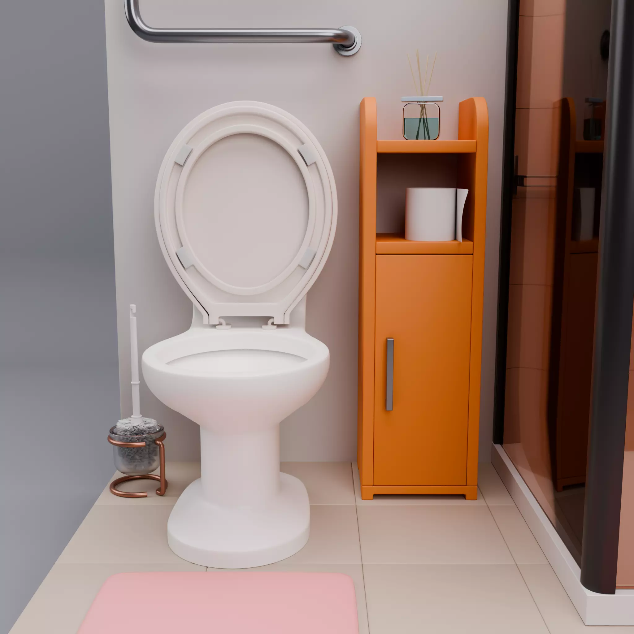 Stylized Isometric Home Pack 8 Modular Rooms Low-poly 3D model_48