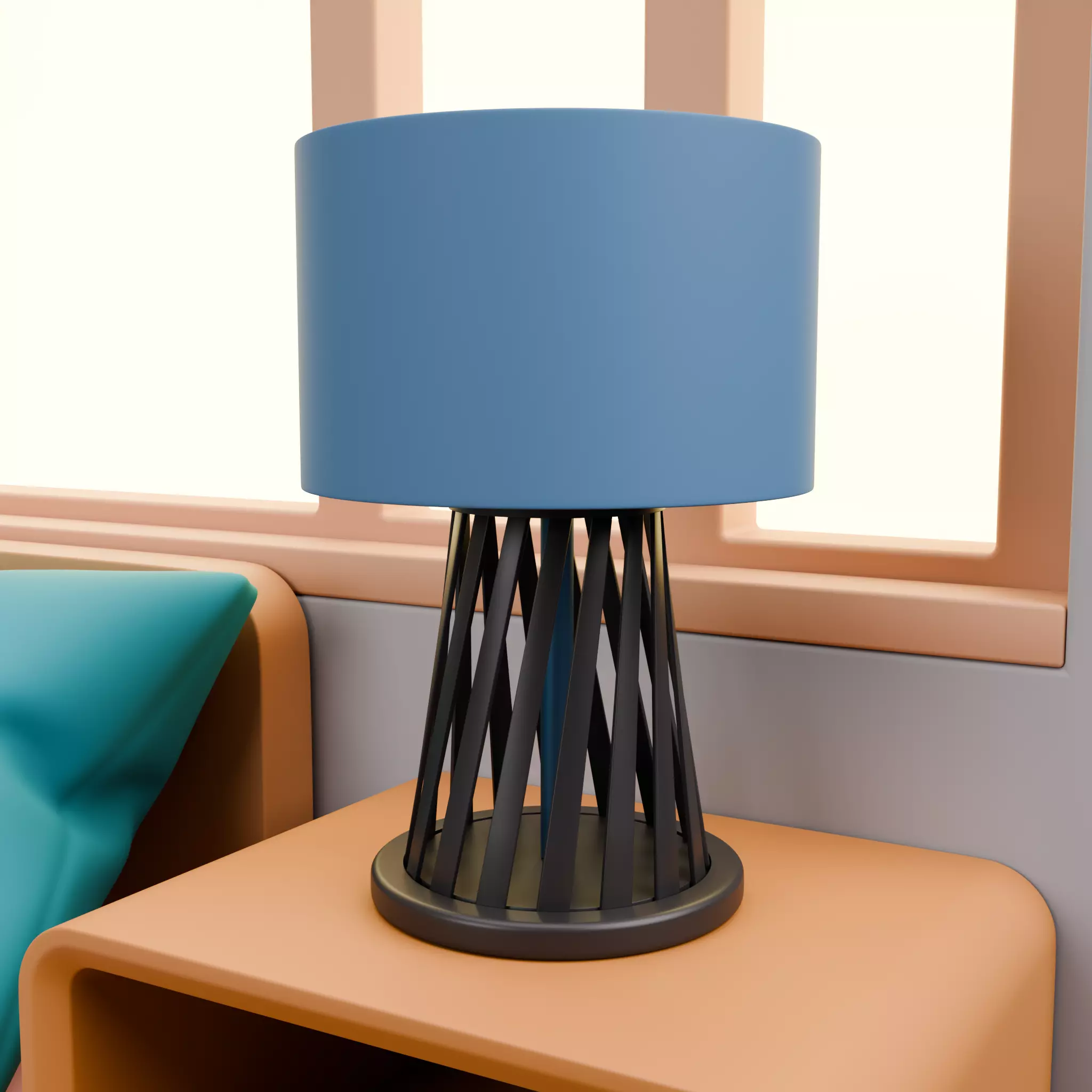 Stylized Isometric Home Pack 8 Modular Rooms Low-poly 3D model_91