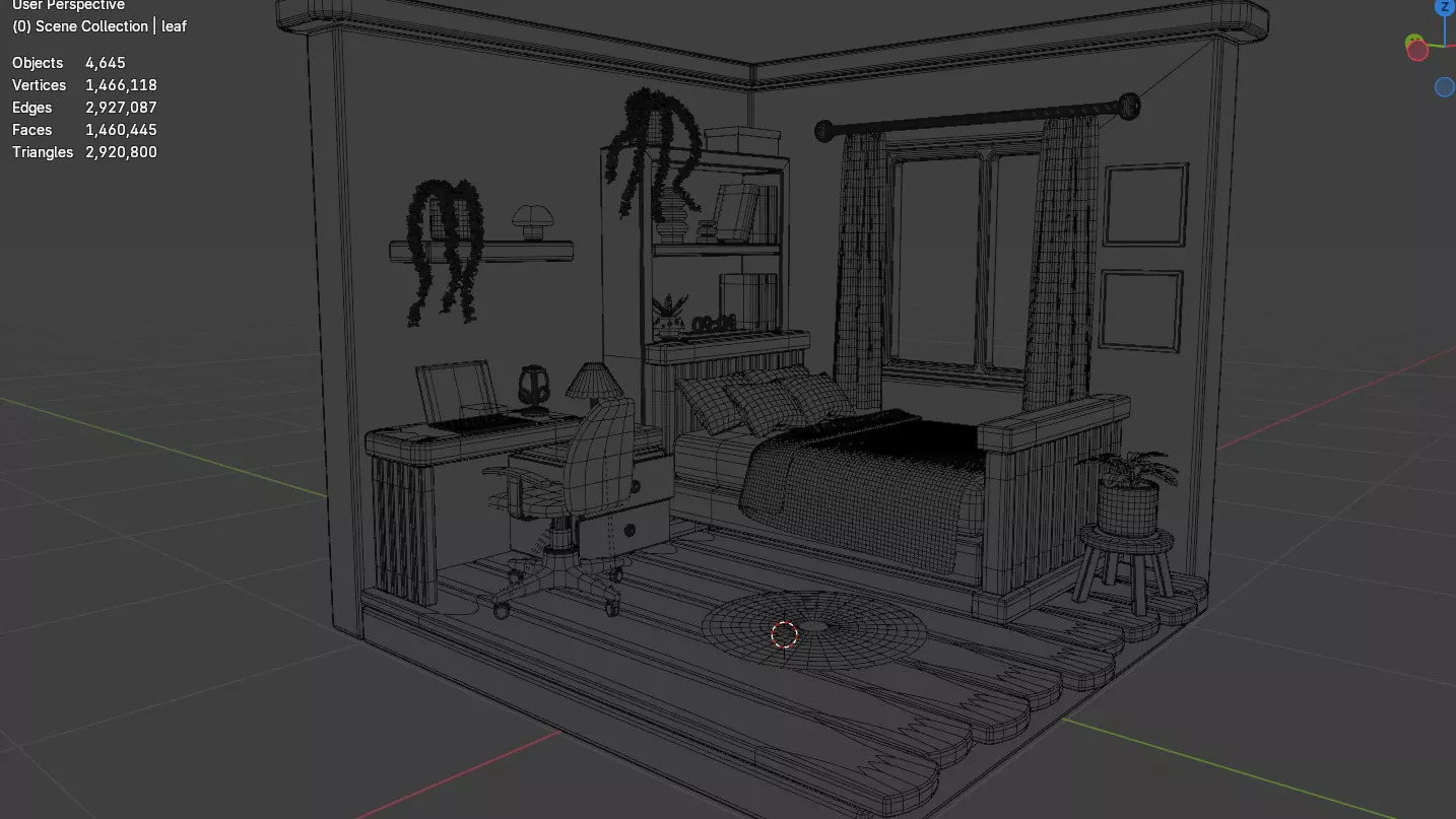 Stylized Isometric Home Pack 8 Modular Rooms Low-poly 3D model_124