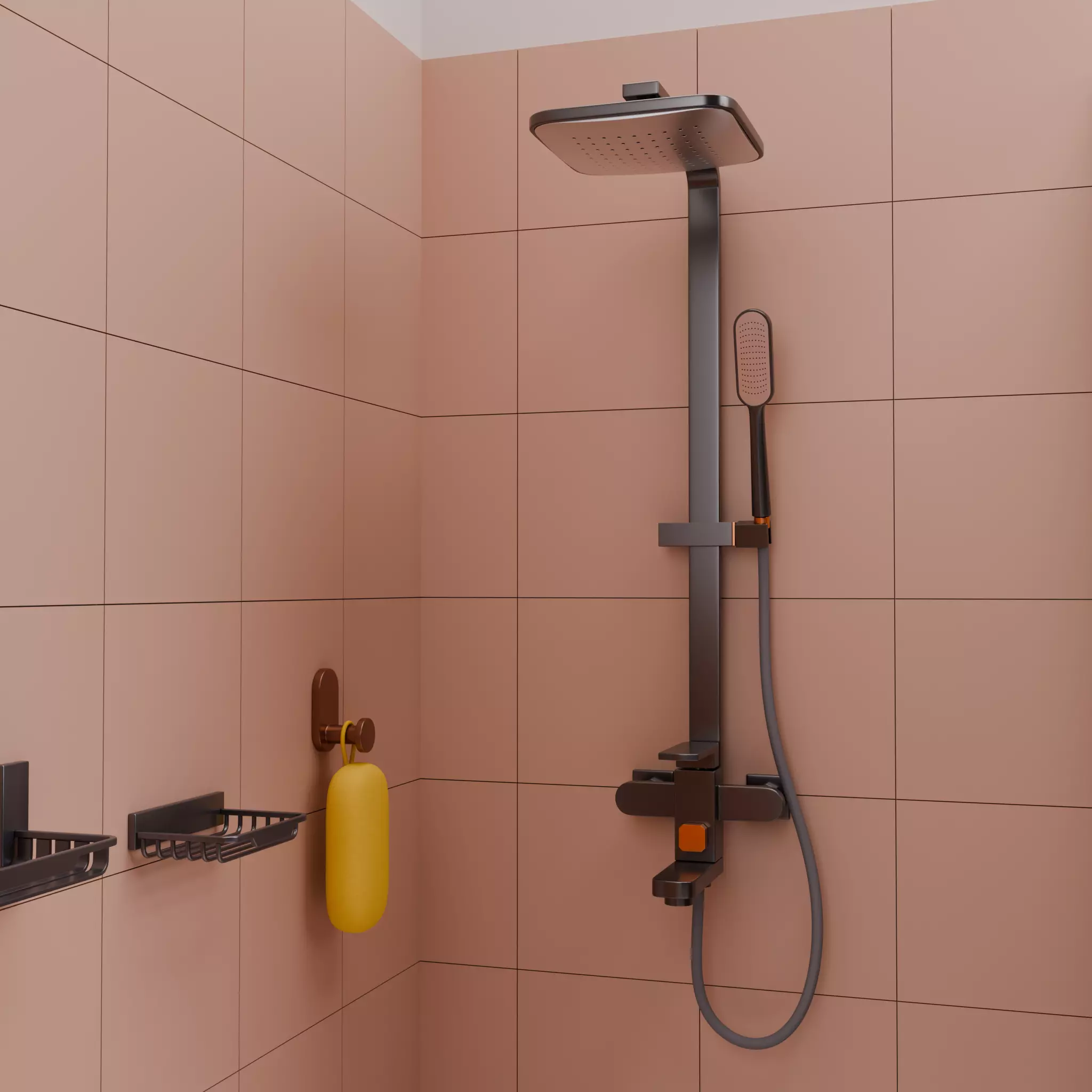 Stylized Isometric Home Pack 8 Modular Rooms Low-poly 3D model_59