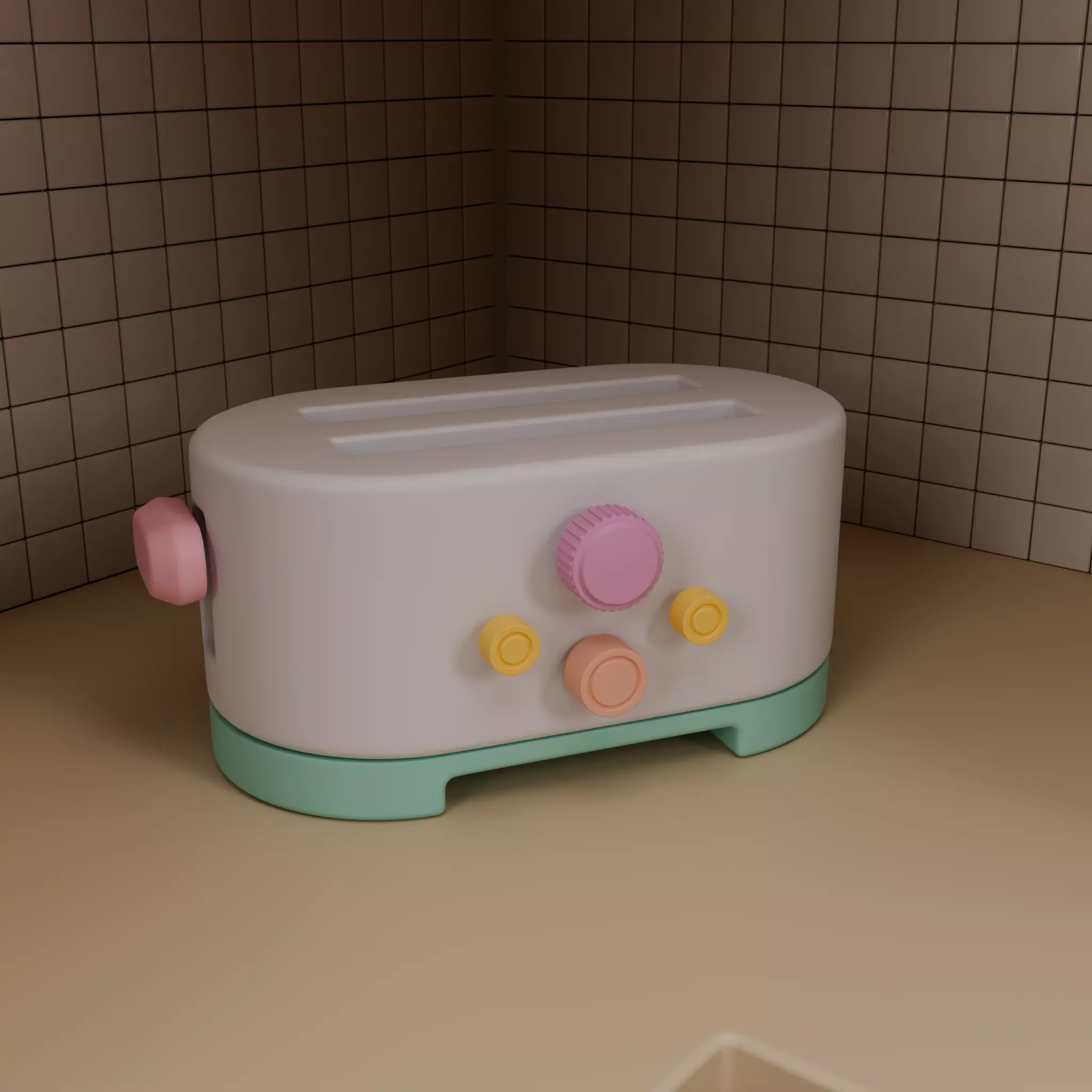 Stylized Isometric Home Pack 8 Modular Rooms Low-poly 3D model_23