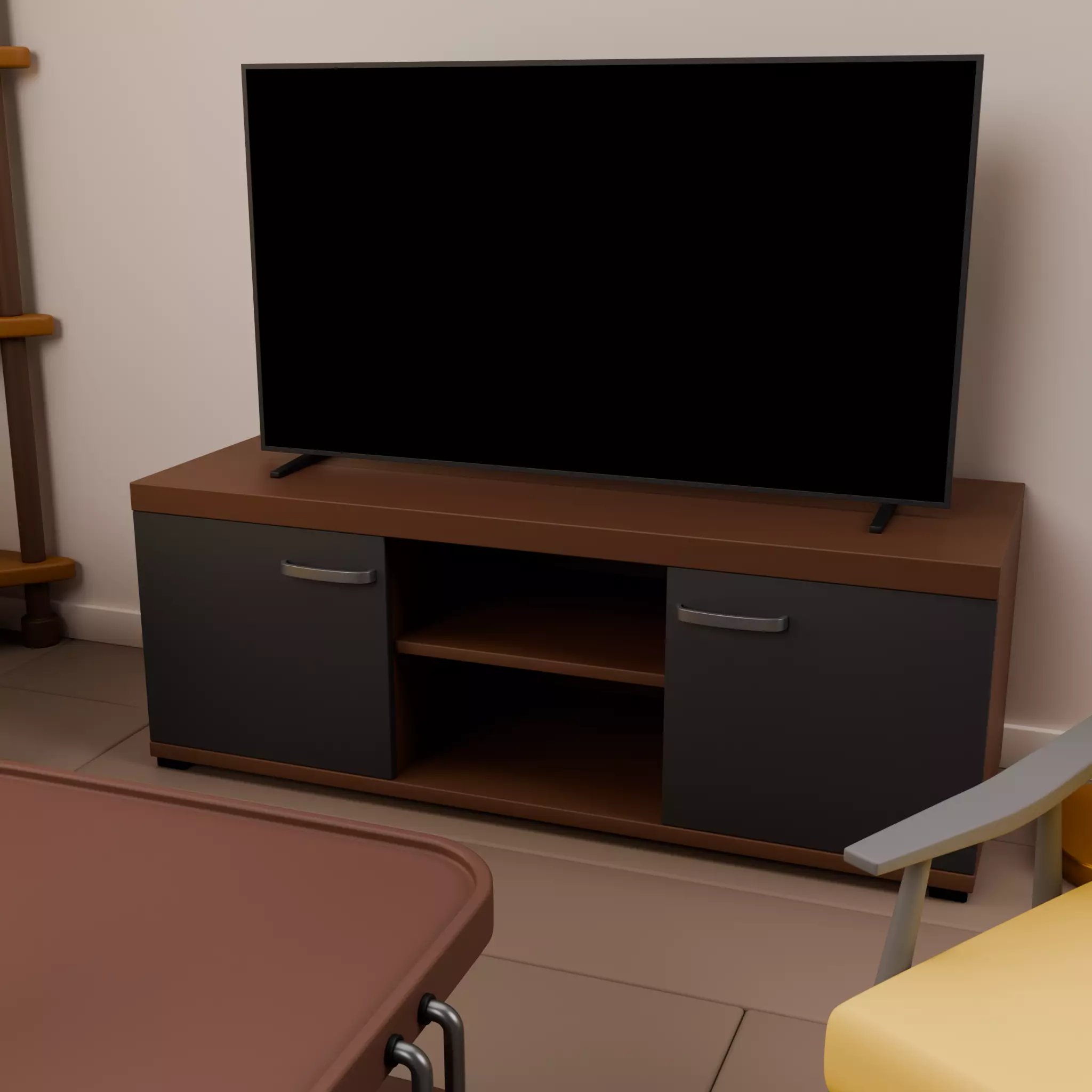 Stylized Isometric Home Pack 8 Modular Rooms Low-poly 3D model_13