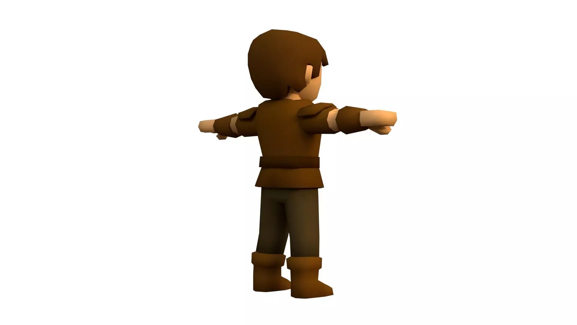 Low-Poly Medieval Male Character Low-poly 3D model_5