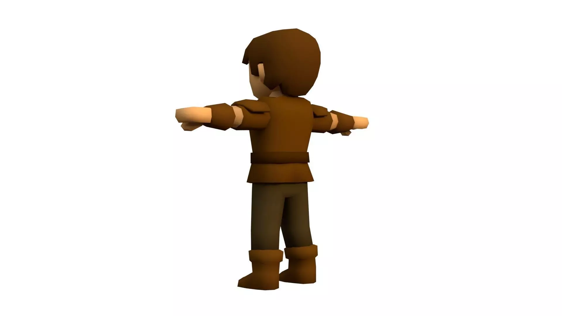 Low-Poly Medieval Male Character Low-poly 3D model_7