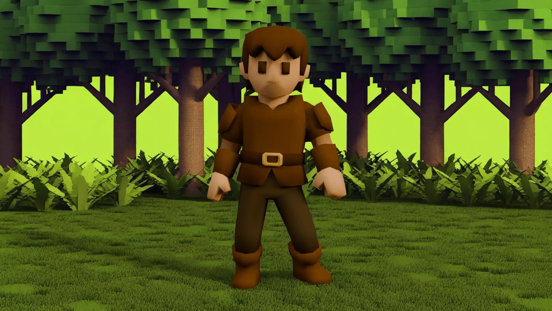 Low-Poly Medieval Male Character Low-poly 3D model_1