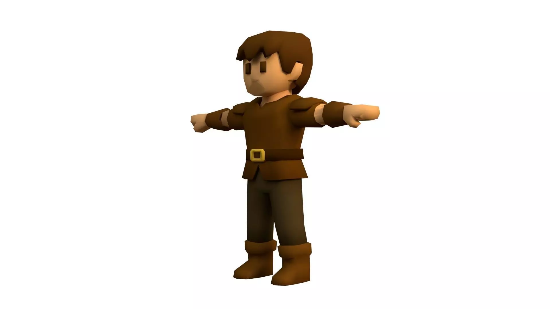 Low-Poly Medieval Male Character Low-poly 3D model_9