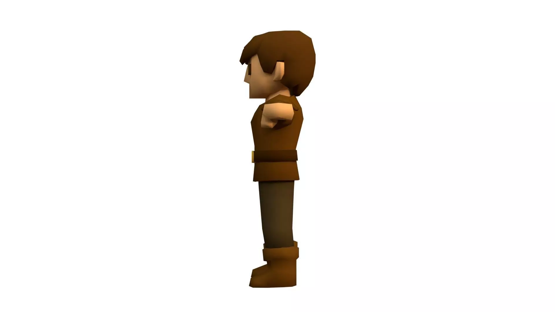 Low-Poly Medieval Male Character Low-poly 3D model_8