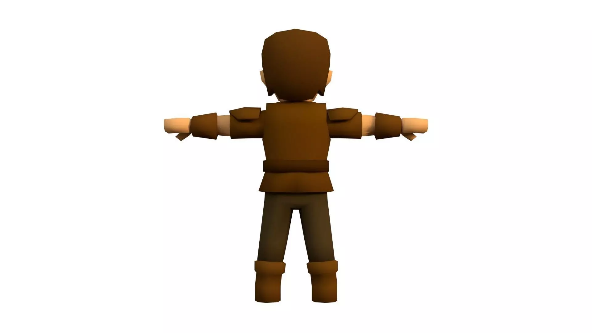 Low-Poly Medieval Male Character Low-poly 3D model_6