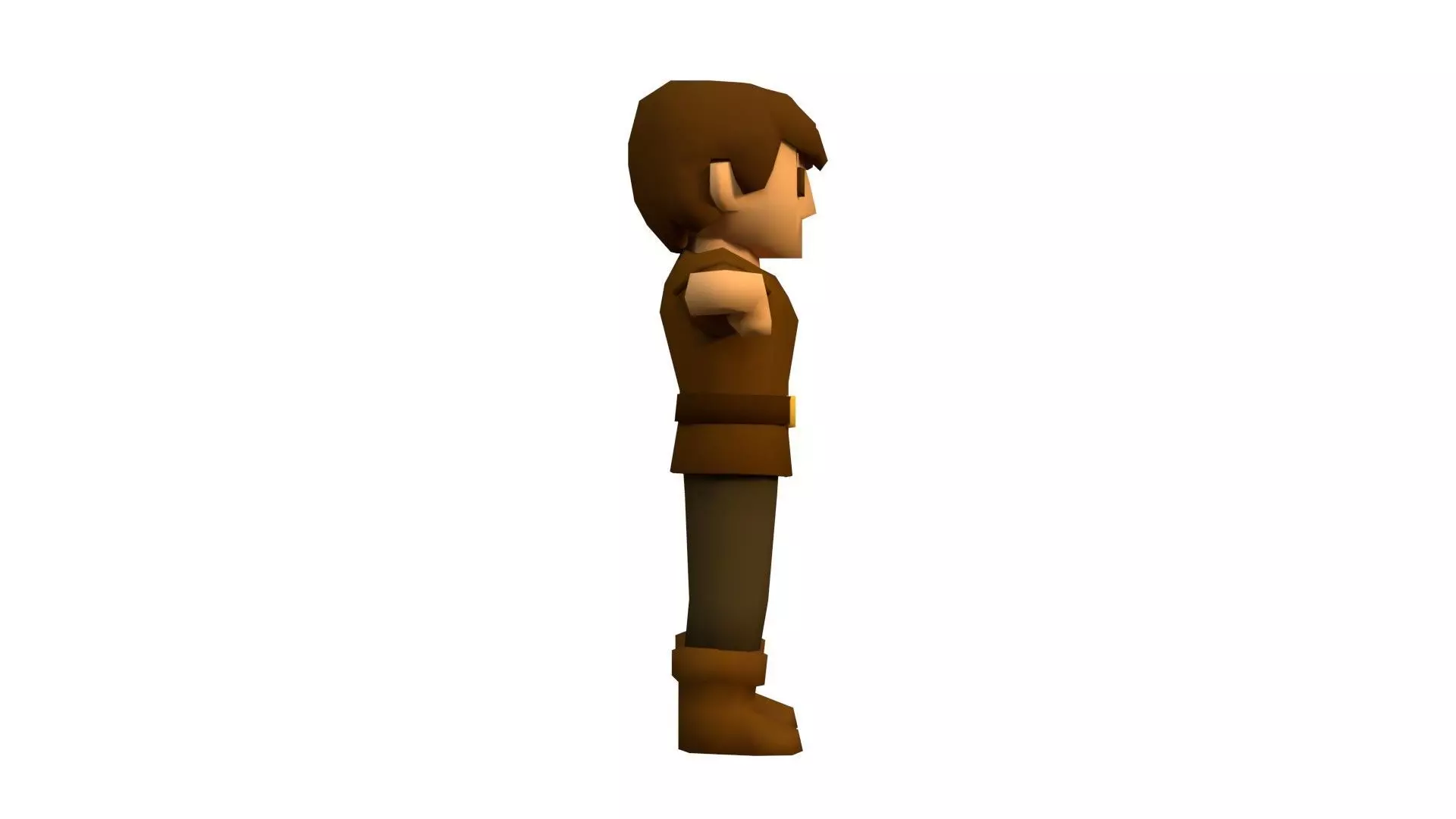 Low-Poly Medieval Male Character Low-poly 3D model_4