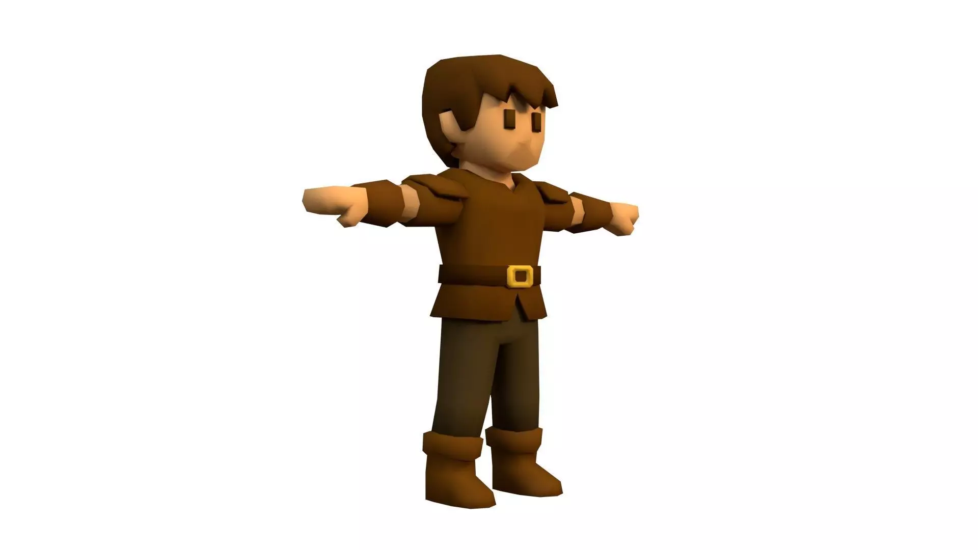 Low-Poly Medieval Male Character Low-poly 3D model_3