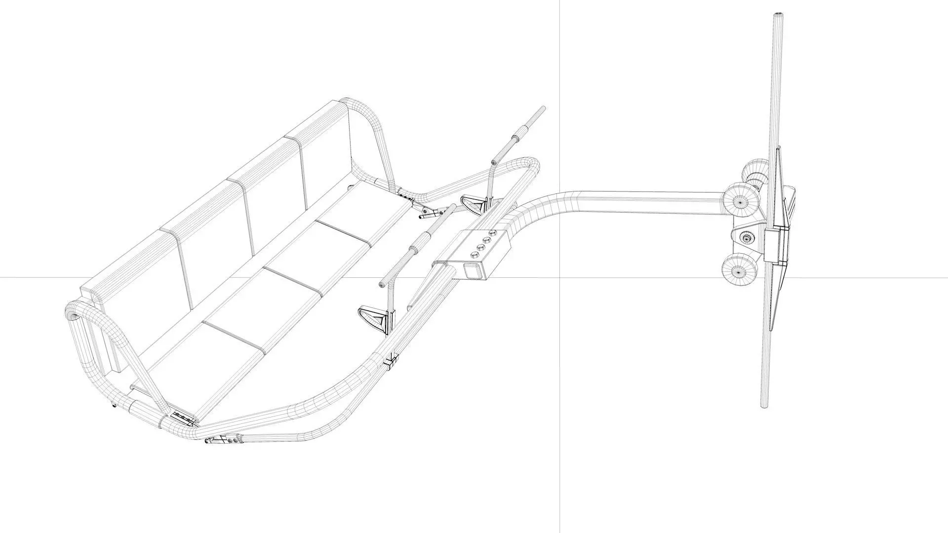 Ski lift chair 3D model_5
