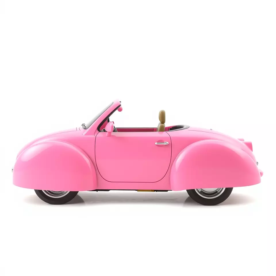 Pink Vintage Convertible model pack Low-poly 3D model_3