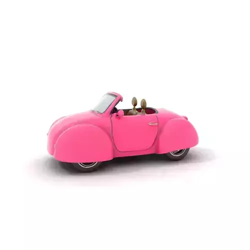 Pink Vintage Convertible model pack Low-poly 3D model Pink Vintage Convertible model pack Low-poly 3D model