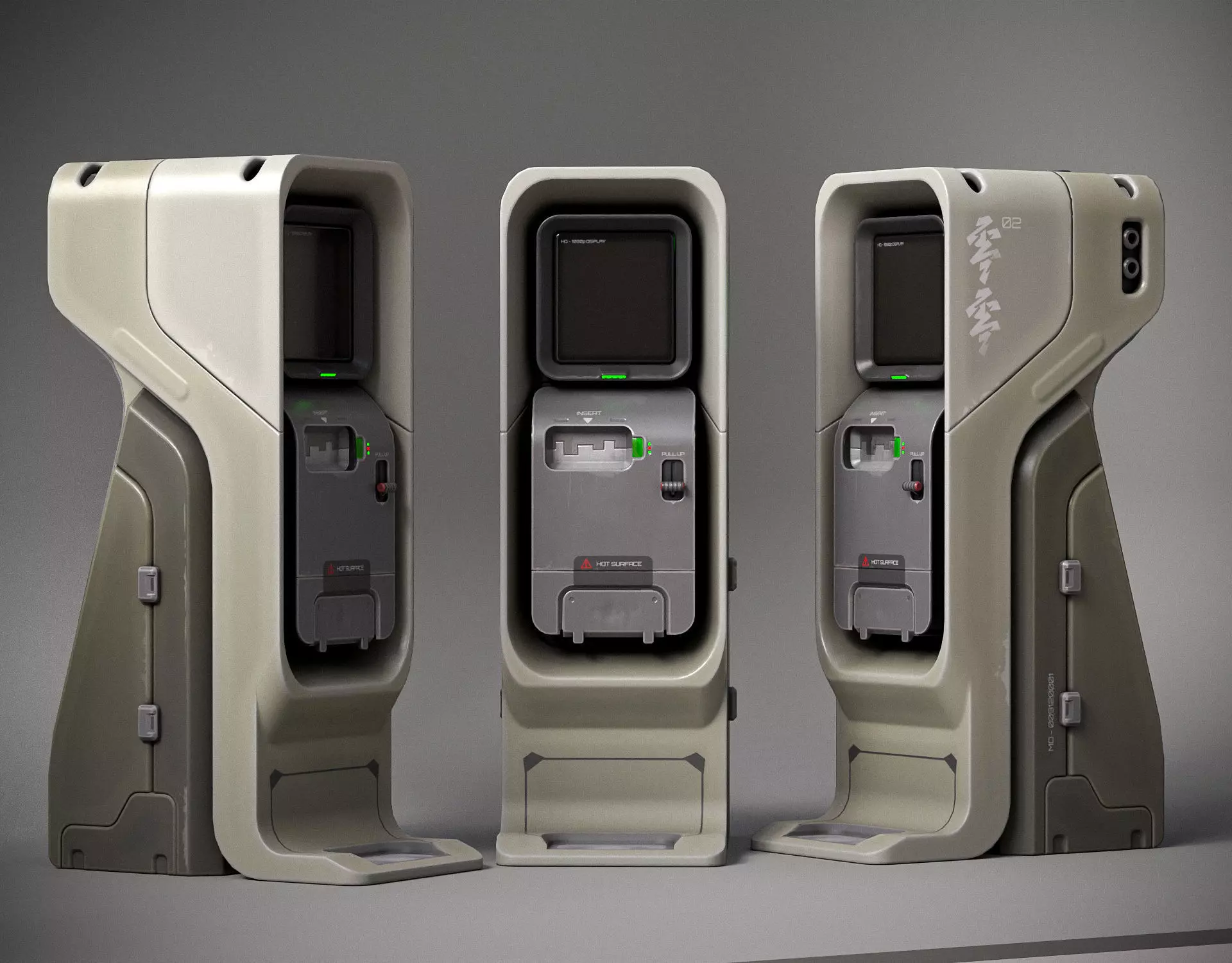 Sci-fi Console X2 PBR Low-poly 3D model_7