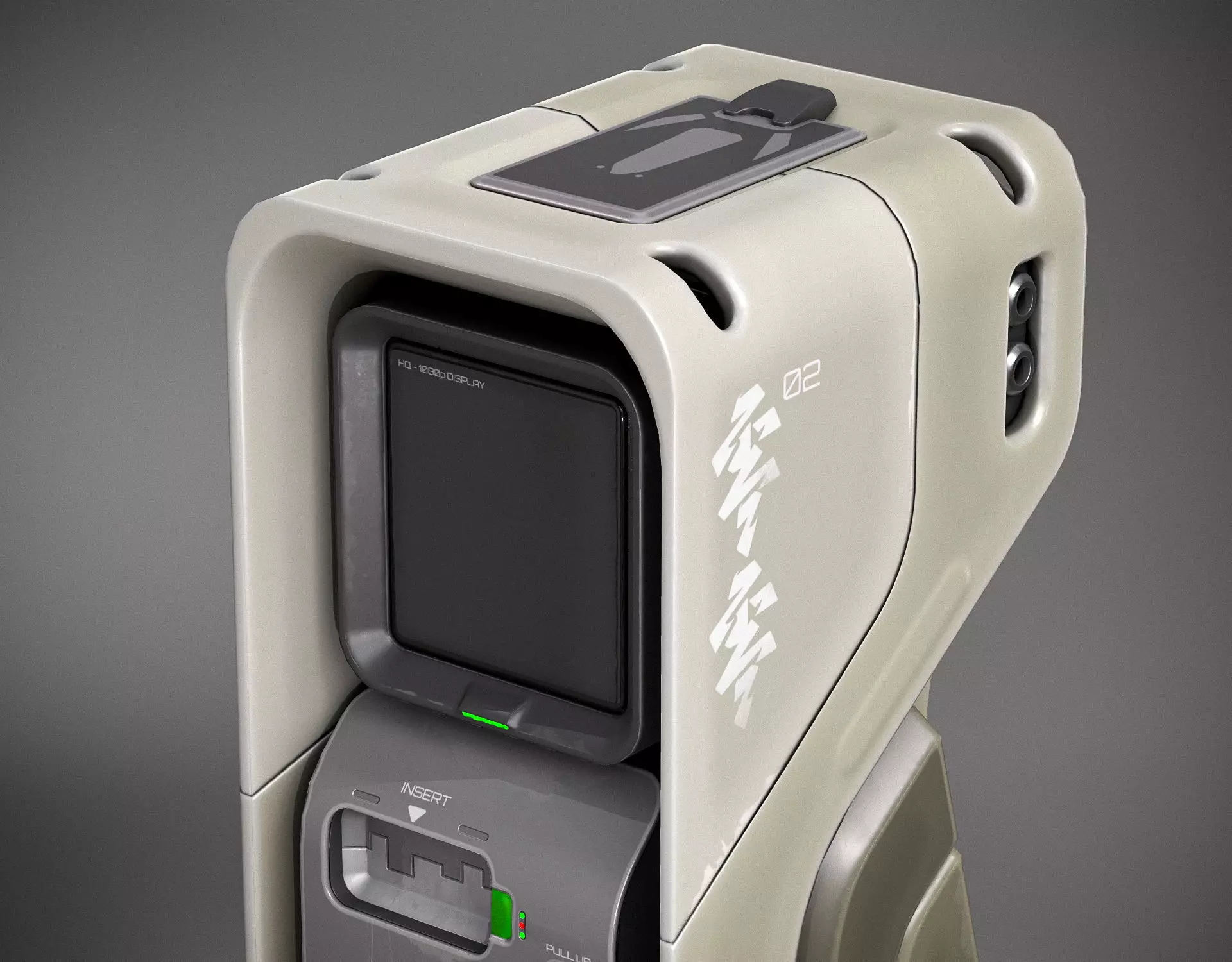 Sci-fi Console X2 PBR Low-poly 3D model_4