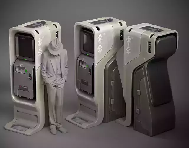 Sci-fi Console X2 PBR Low-poly 3D model