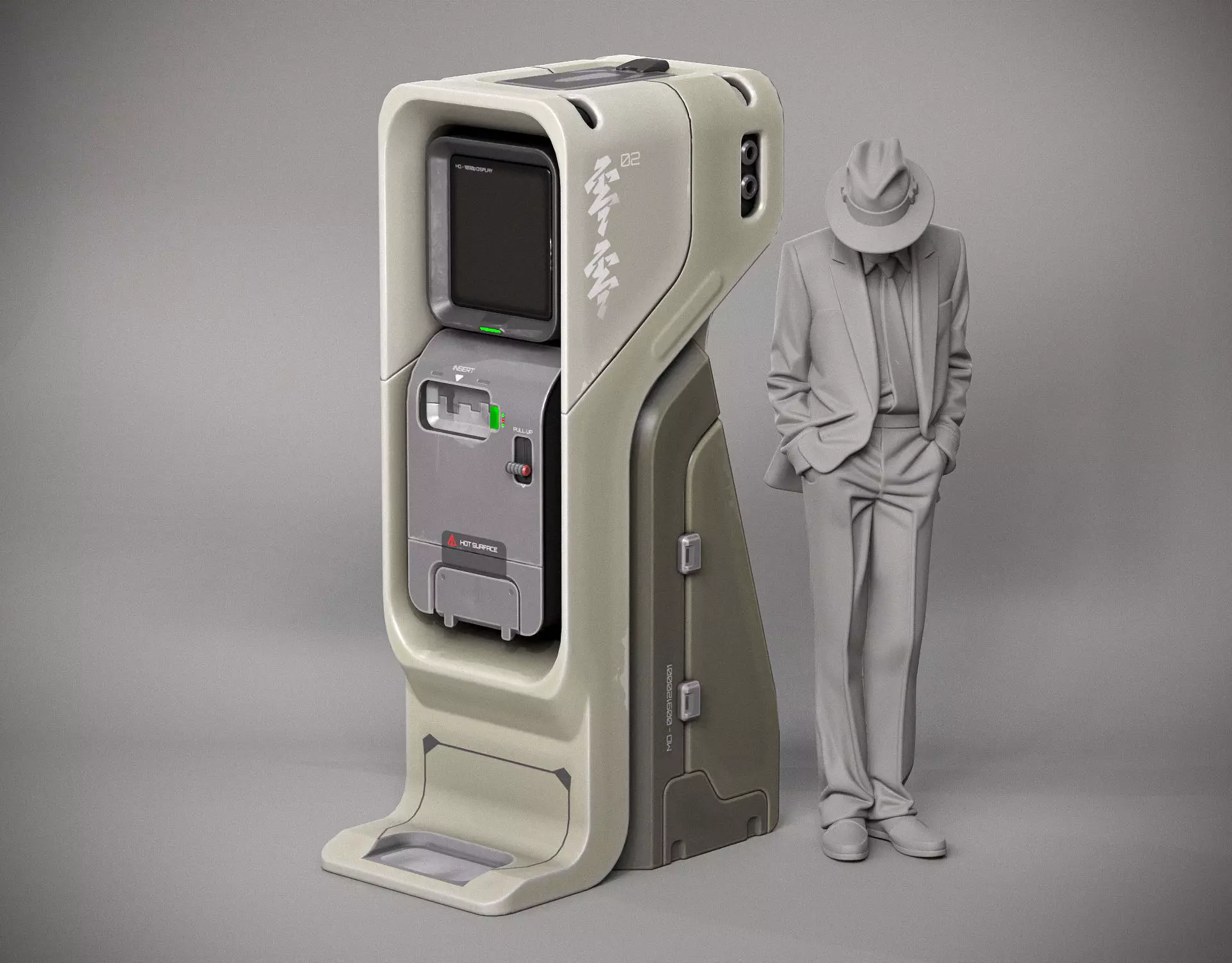 Sci-fi Console X2 PBR Low-poly 3D model_1