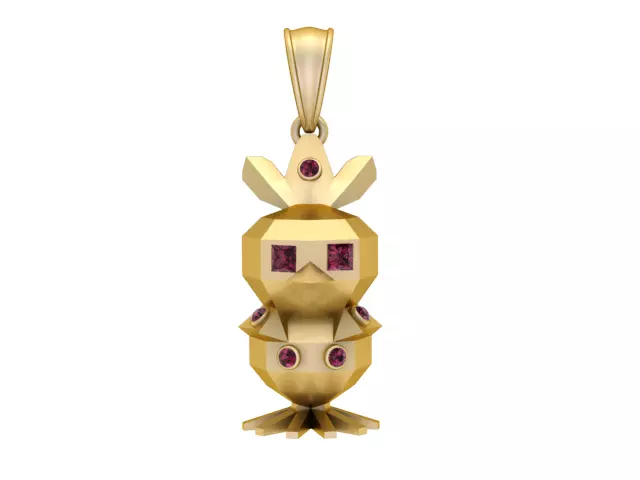 Gilded Golem Pendant 3D Printable Model 3D print model