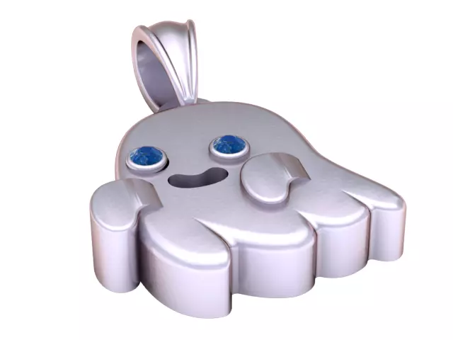 Flying Ghost Pendant 3D Printable Model 3D print model_3