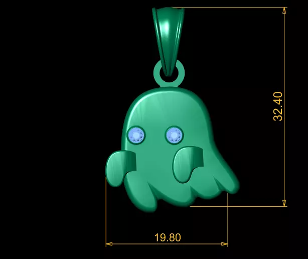 Flying Ghost Pendant 3D Printable Model 3D print model_4