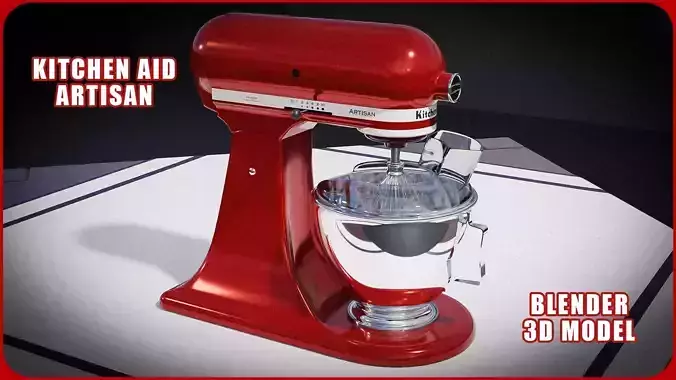 KITCHEN AID ARTISAN 3D MODEL Low-poly 3D model KITCHEN AID ARTISAN 3D MODEL Low-poly 3D model