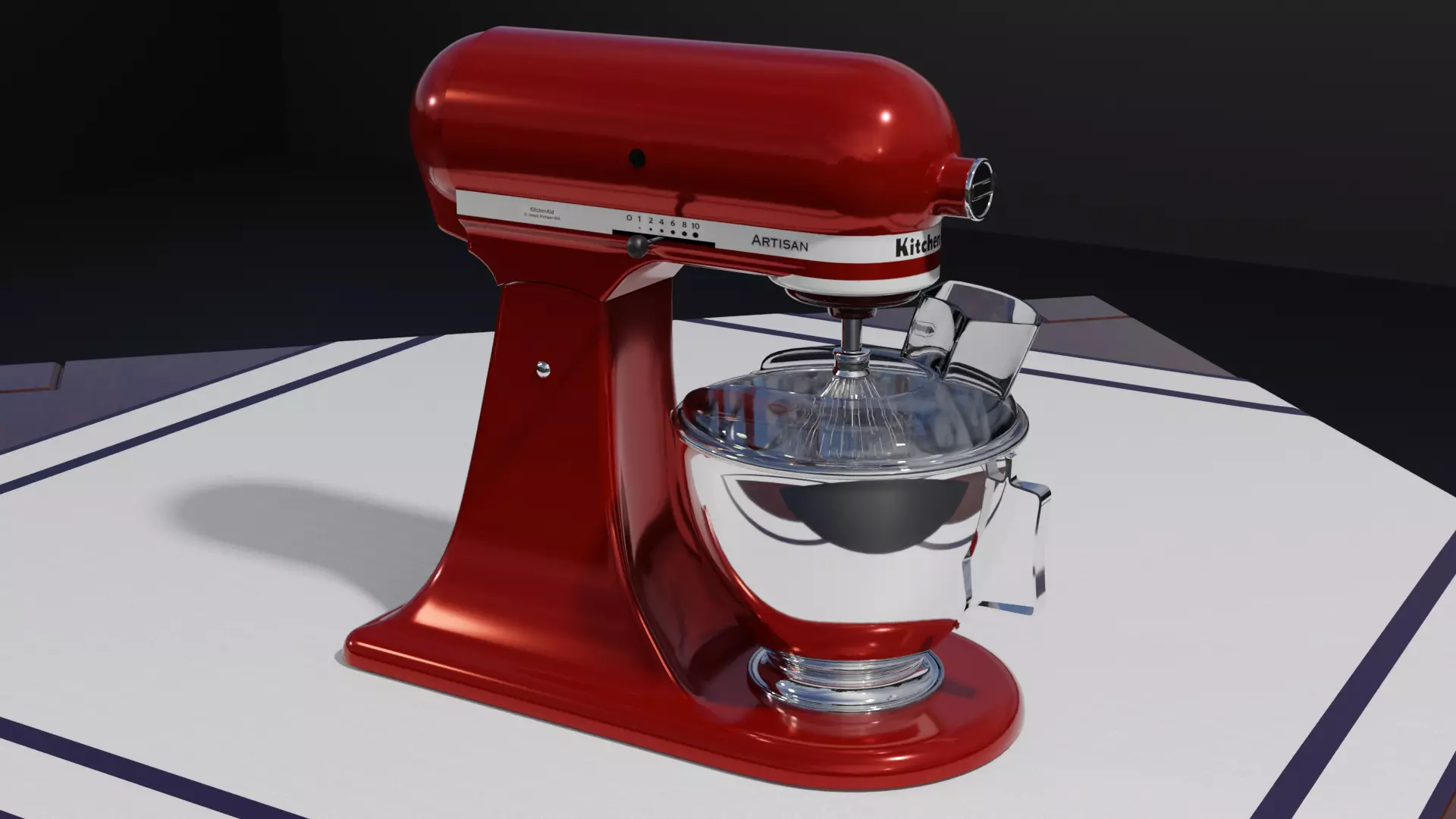 KITCHEN AID ARTISAN 3D MODEL Low-poly 3D model_2
