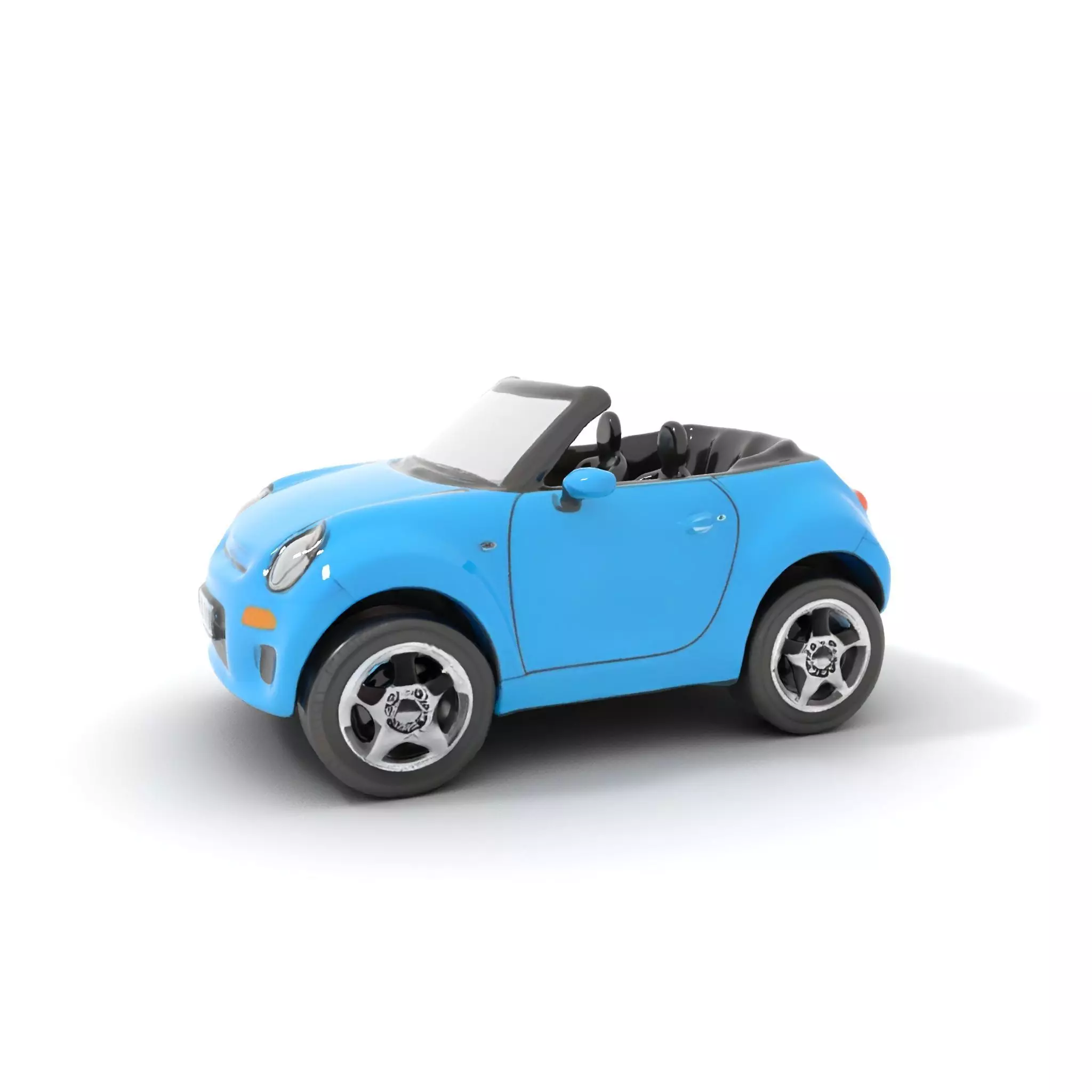 Azure Convertible Car model pack Low-poly 3D model_0