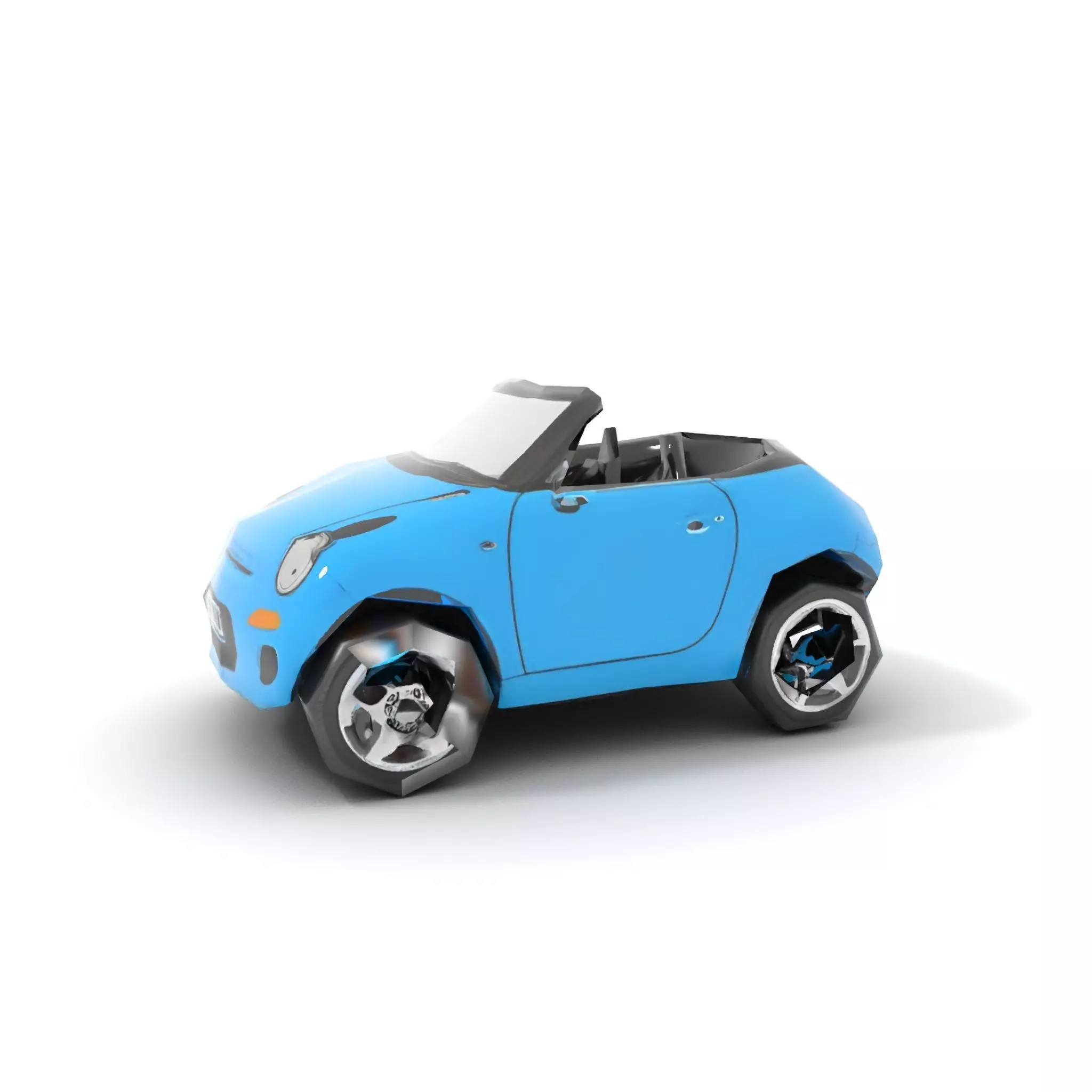Azure Convertible Car model pack Low-poly 3D model_21