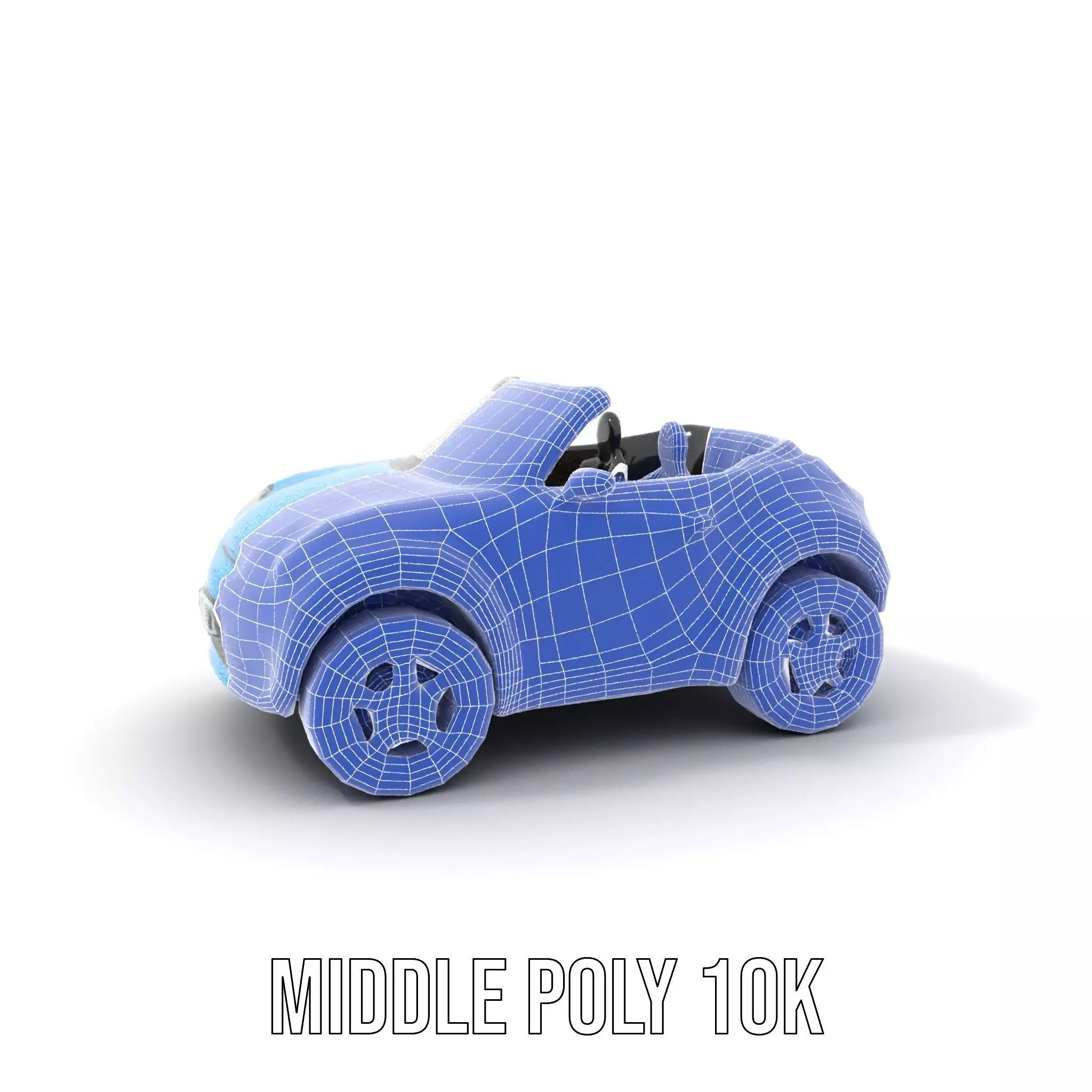 Azure Convertible Car model pack Low-poly 3D model_12