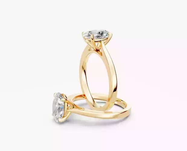 ZKR03 OVAL ENGAGEMENT RING