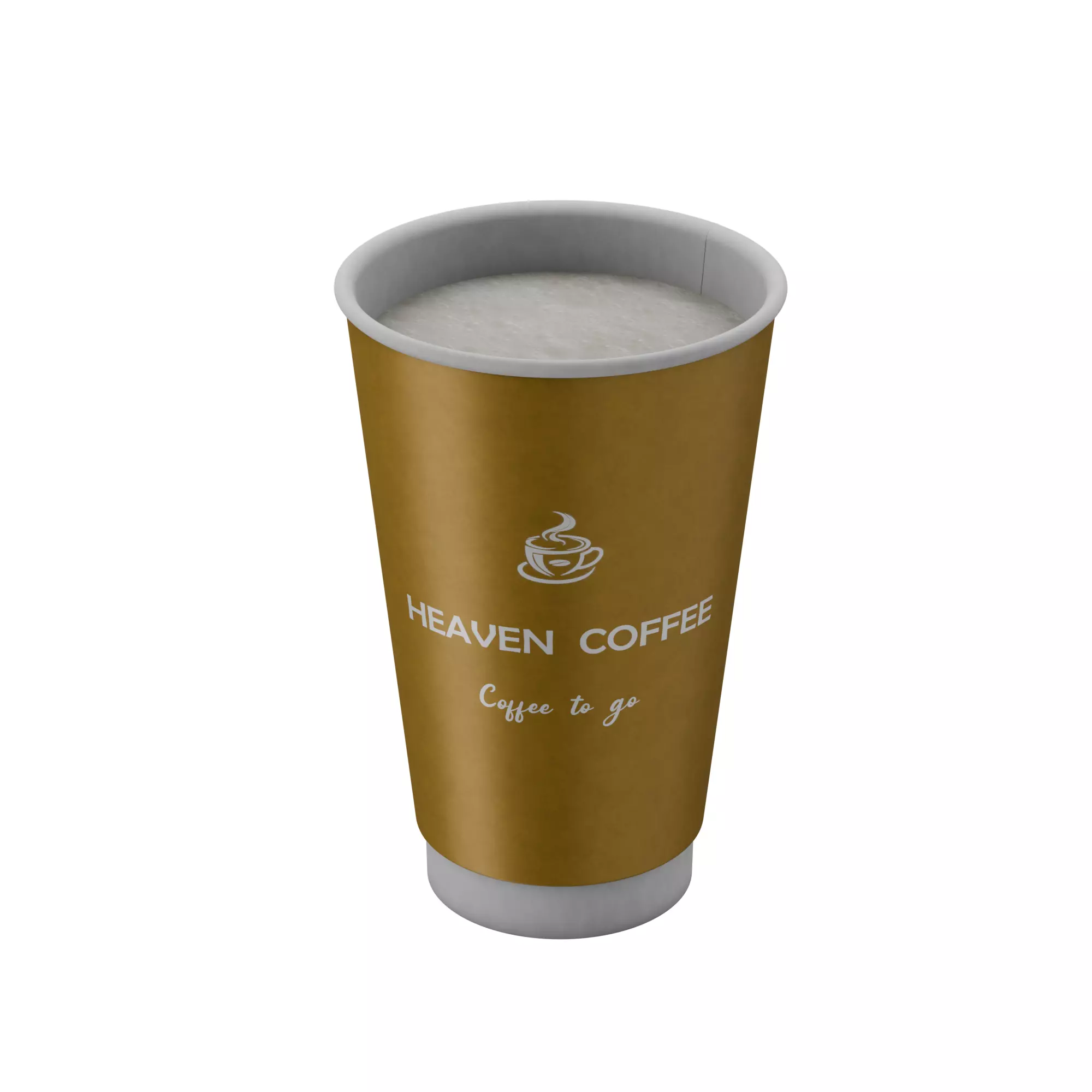 Cup To Go with Latte 3D model_2