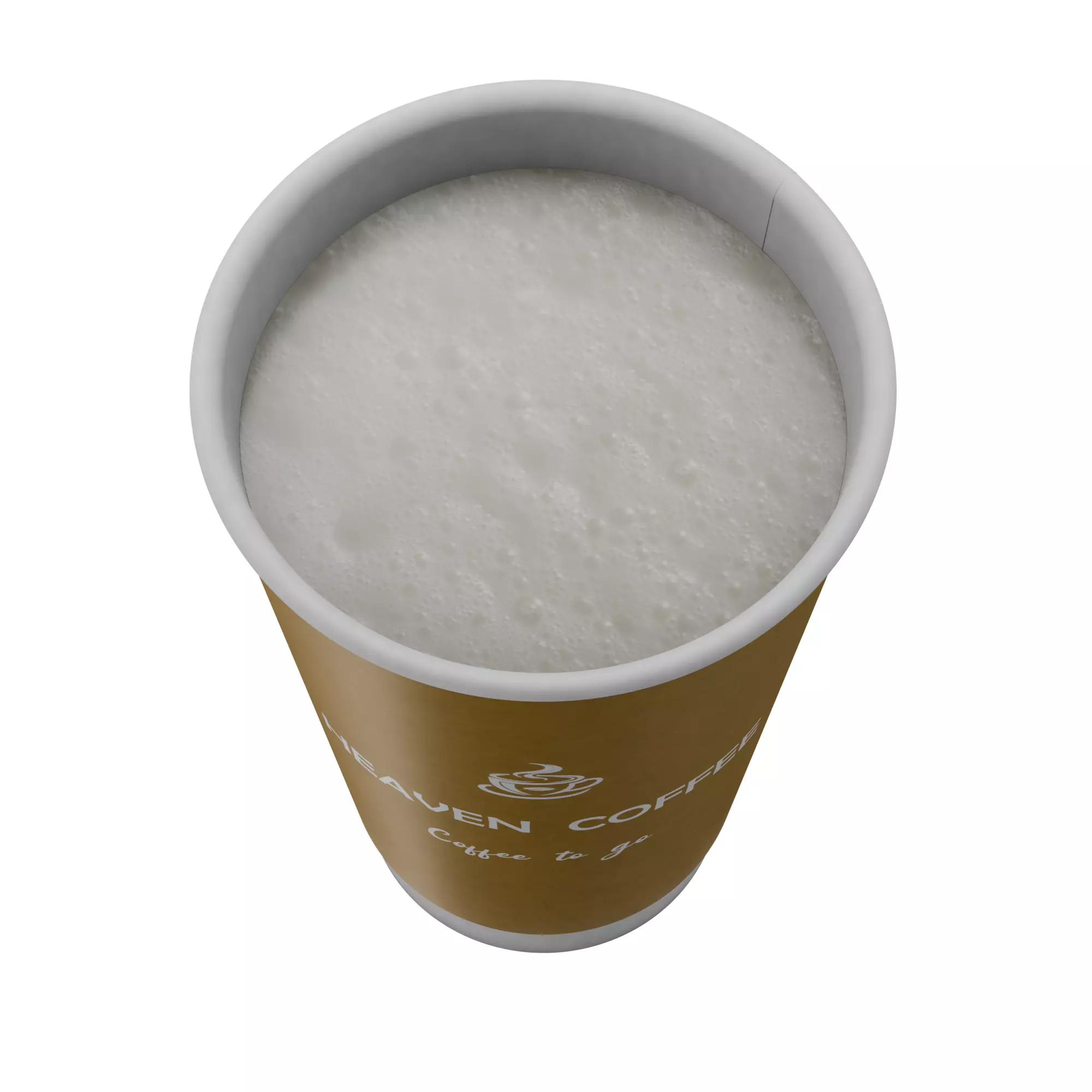 Cup To Go with Latte 3D model_14