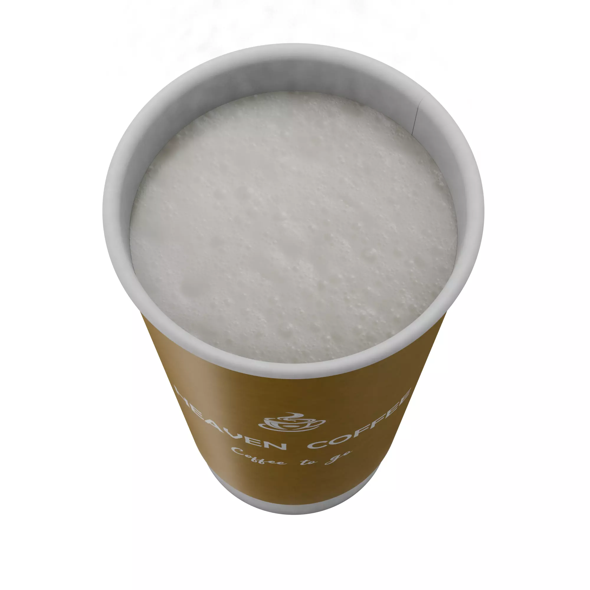 Cup To Go with Latte 3D model_13