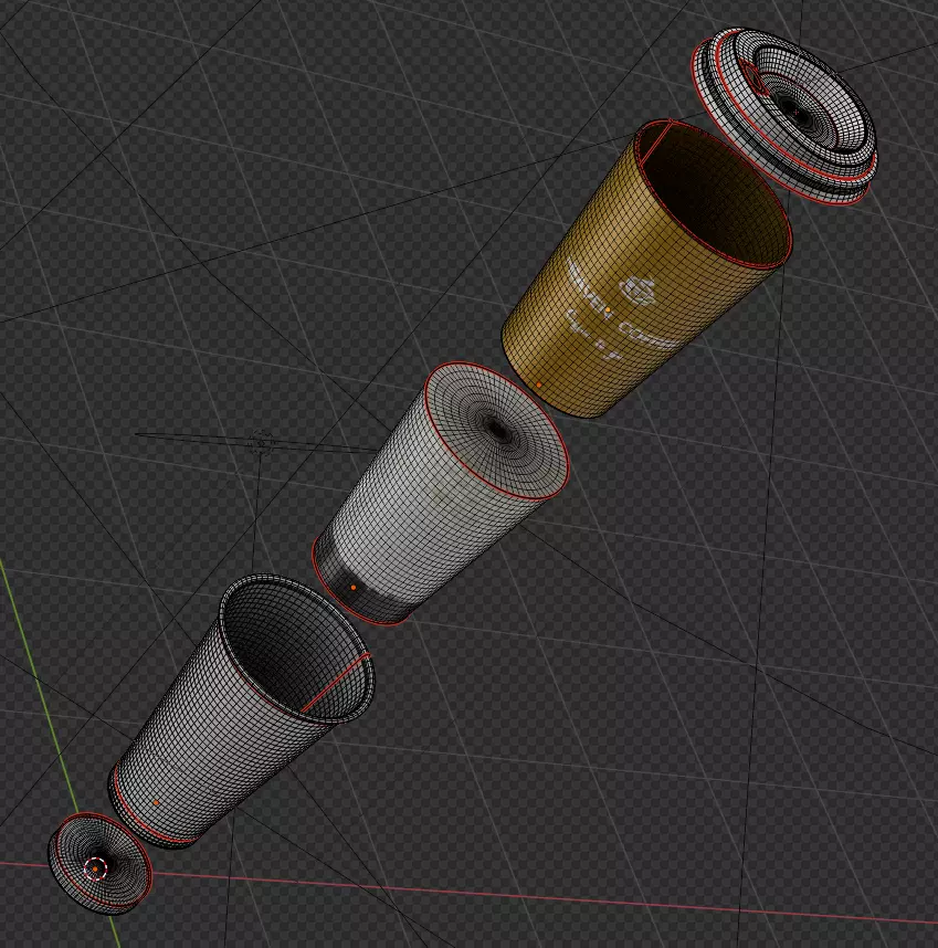 Cup To Go with Latte 3D model_34