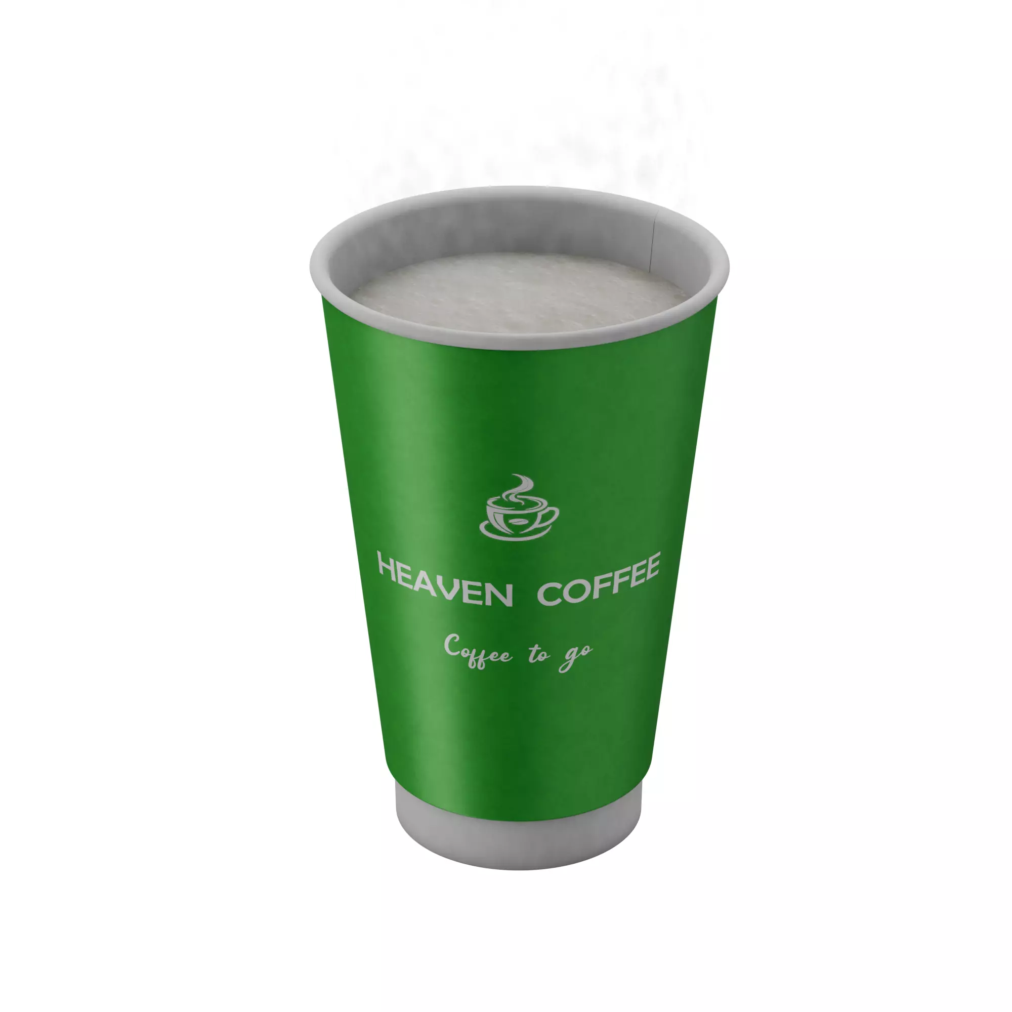 Cup To Go with Latte 3D model_4