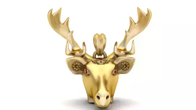DEER HEAD PENDANT 3D PRINTABLE MODEL