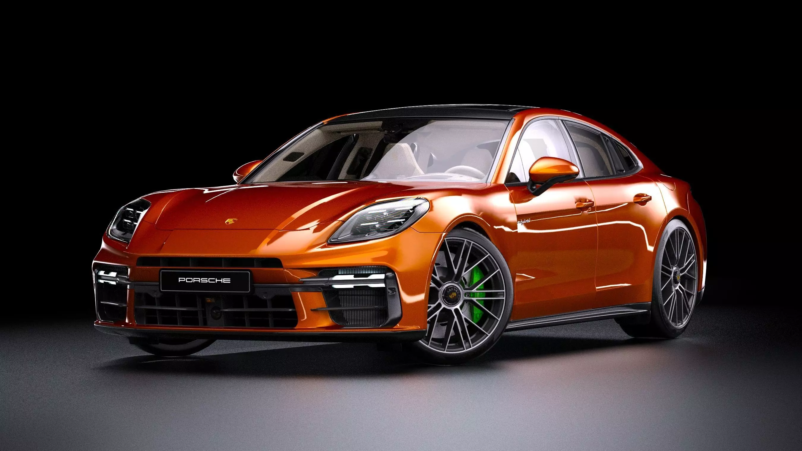 2025 Porsche Panamera Turbo E-Hybrid Low-poly 3D model_3