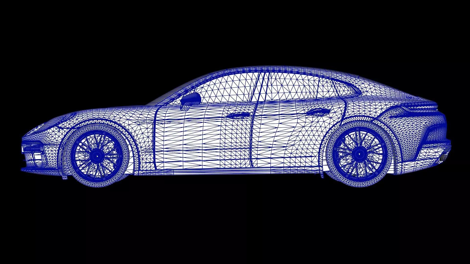 2025 Porsche Panamera Turbo E-Hybrid Low-poly 3D model_19