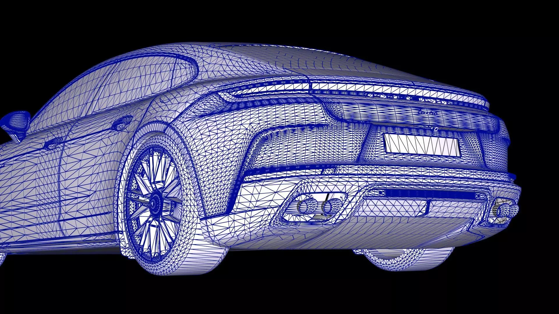 2025 Porsche Panamera Turbo E-Hybrid Low-poly 3D model_14