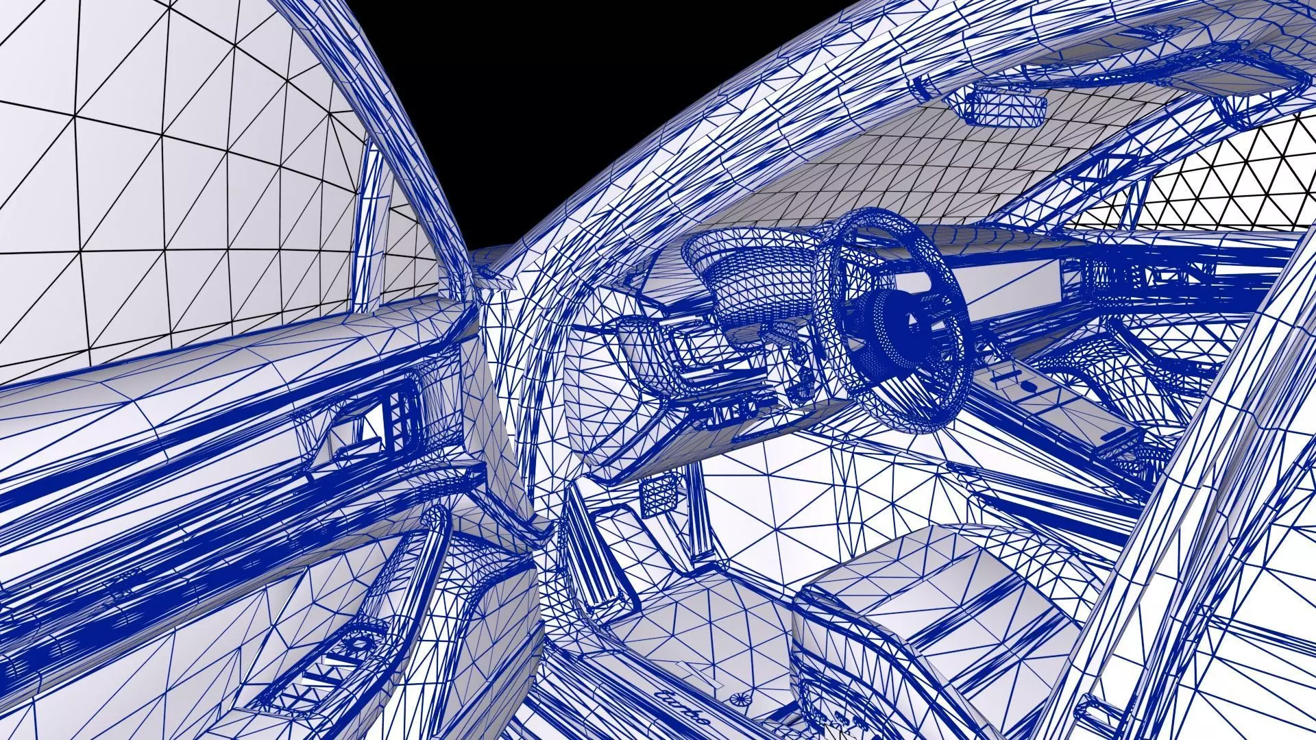 2025 Porsche Panamera Turbo E-Hybrid Low-poly 3D model_22