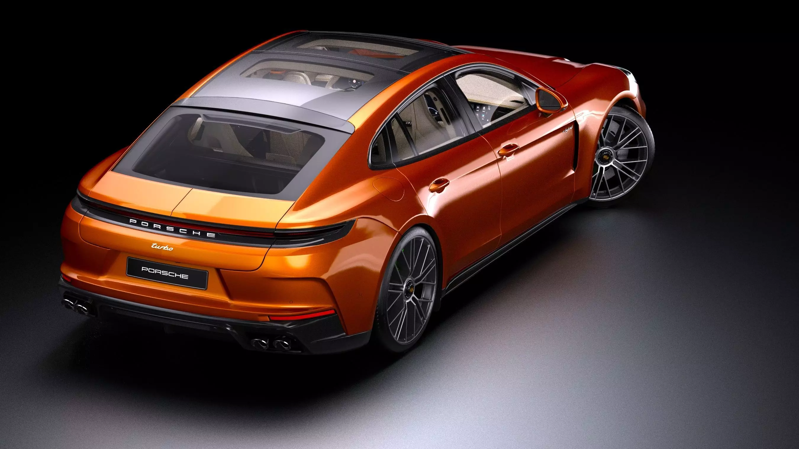 2025 Porsche Panamera Turbo E-Hybrid Low-poly 3D model_1