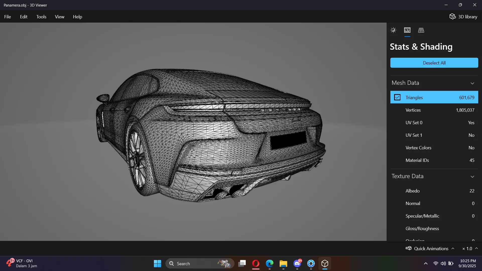 2025 Porsche Panamera Turbo E-Hybrid Low-poly 3D model_25
