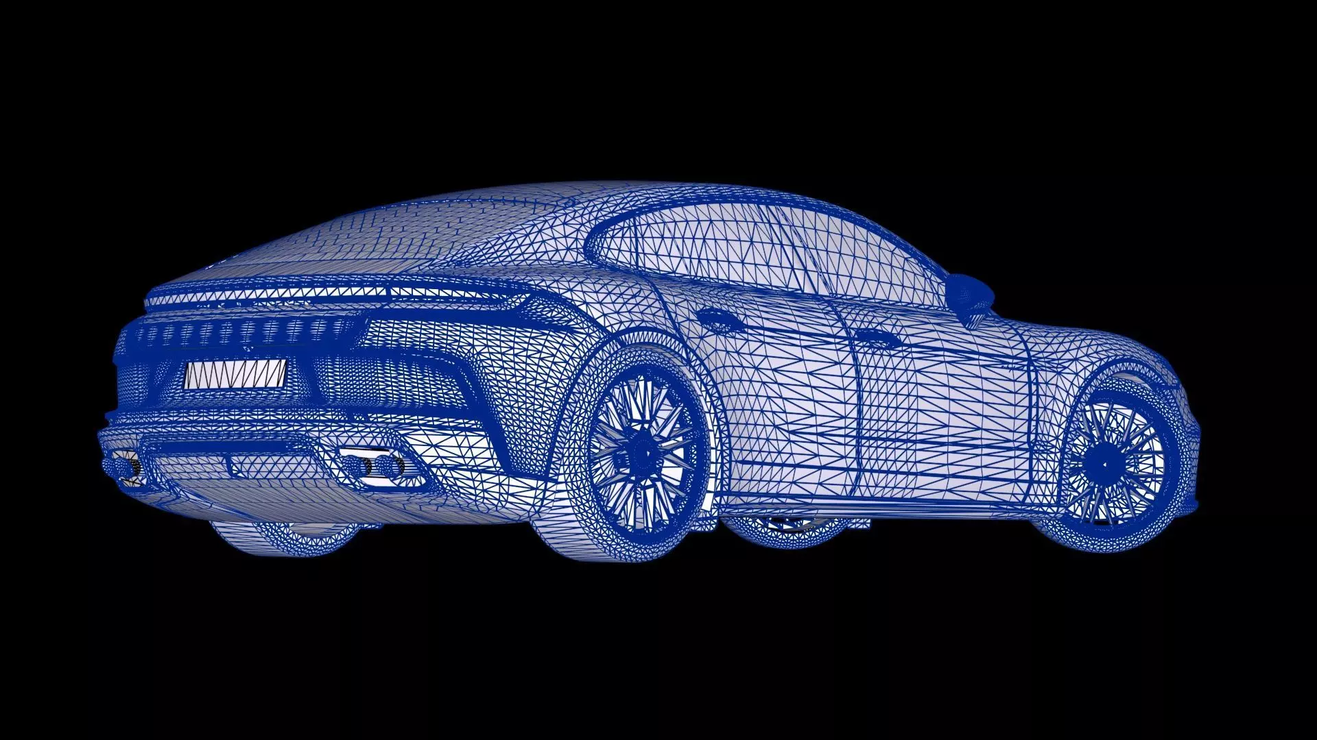 2025 Porsche Panamera Turbo E-Hybrid Low-poly 3D model_16