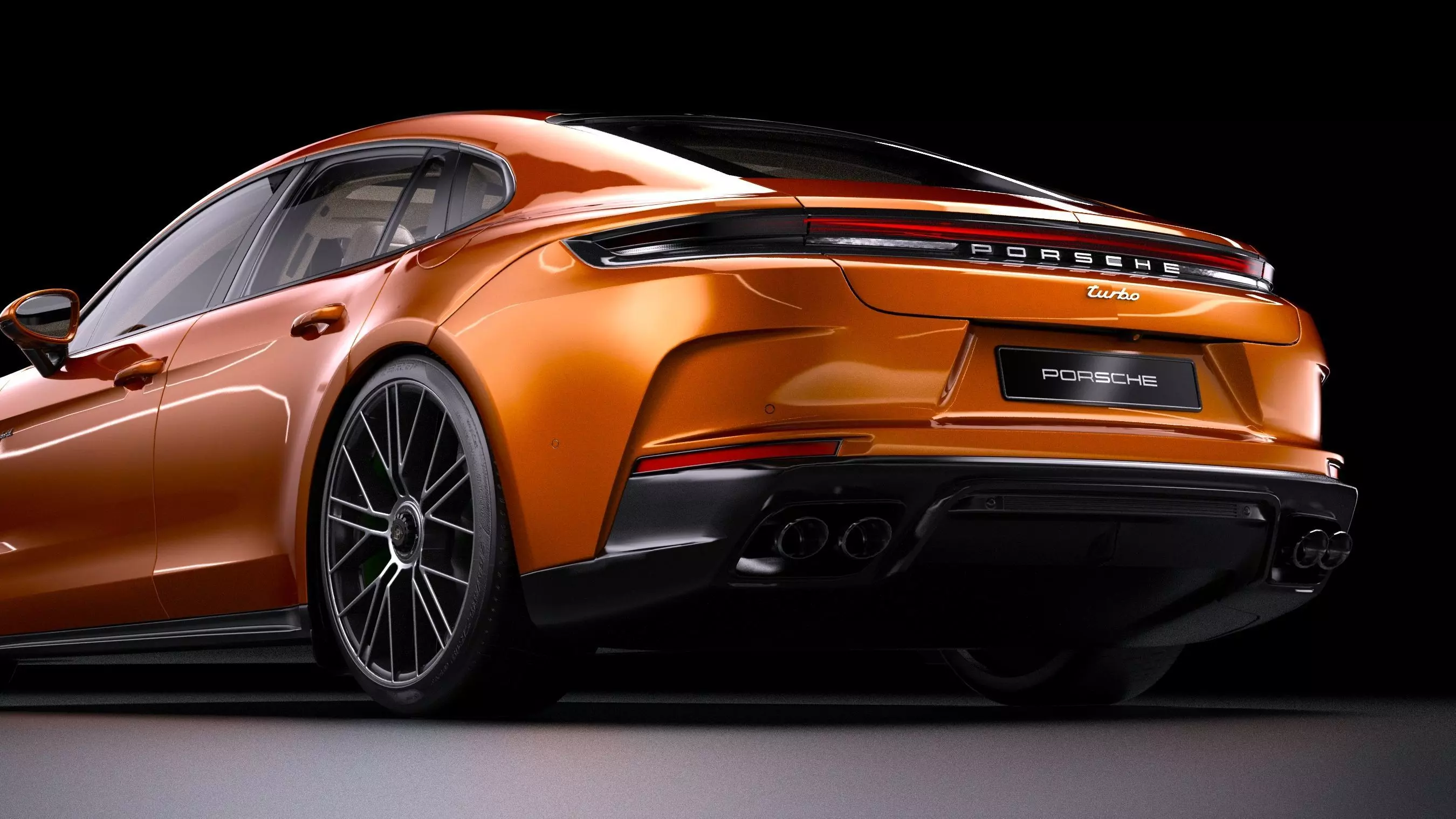 2025 Porsche Panamera Turbo E-Hybrid Low-poly 3D model_2