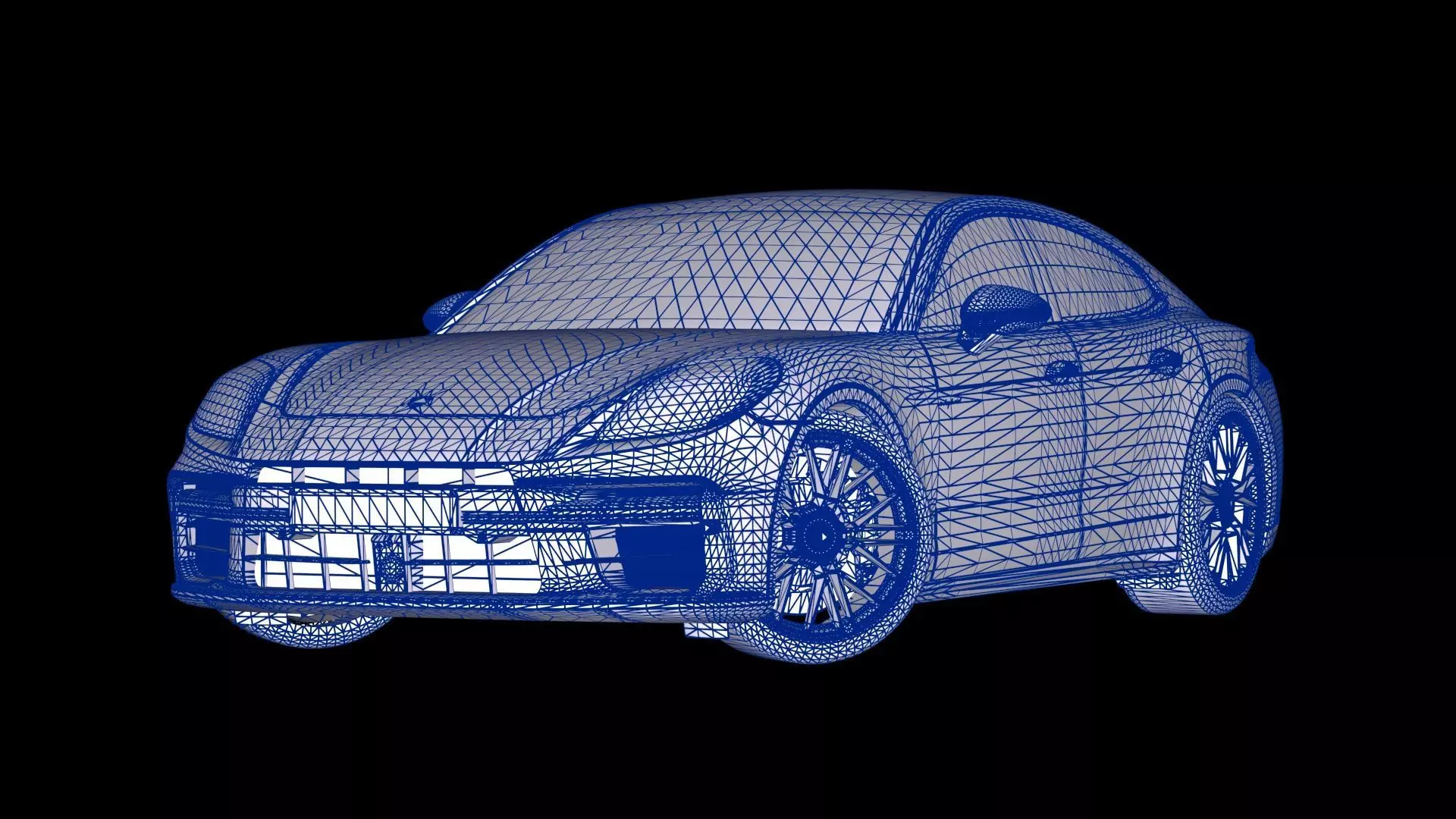 2025 Porsche Panamera Turbo E-Hybrid Low-poly 3D model_15