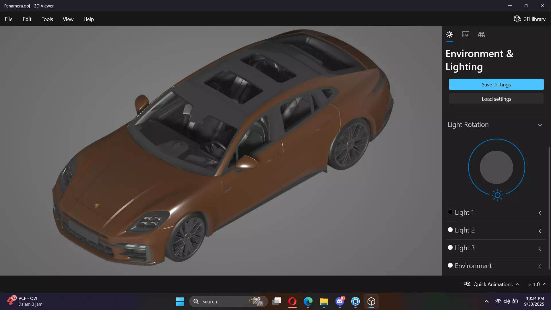2025 Porsche Panamera Turbo E-Hybrid Low-poly 3D model_24