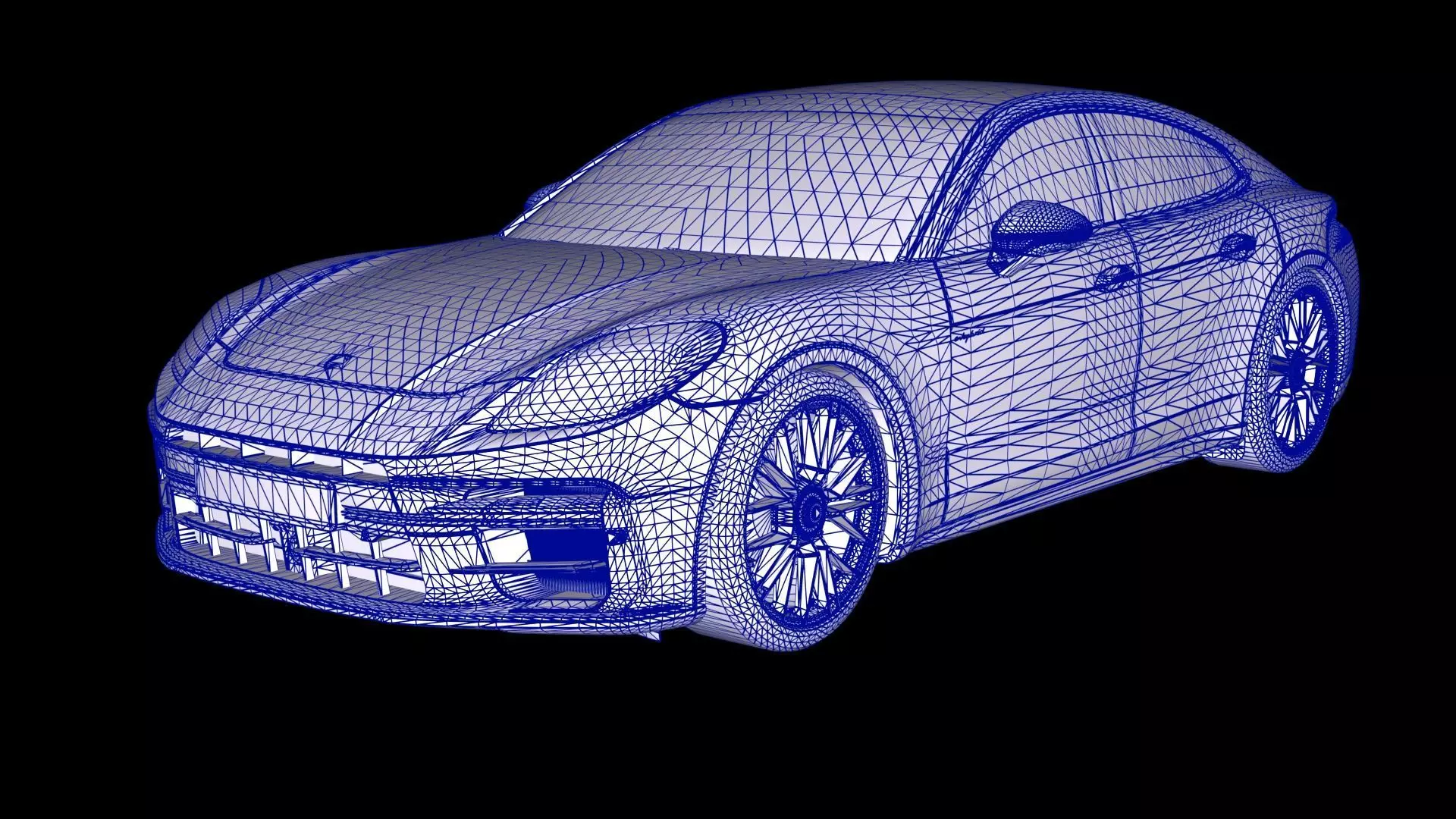 2025 Porsche Panamera Turbo E-Hybrid Low-poly 3D model_12