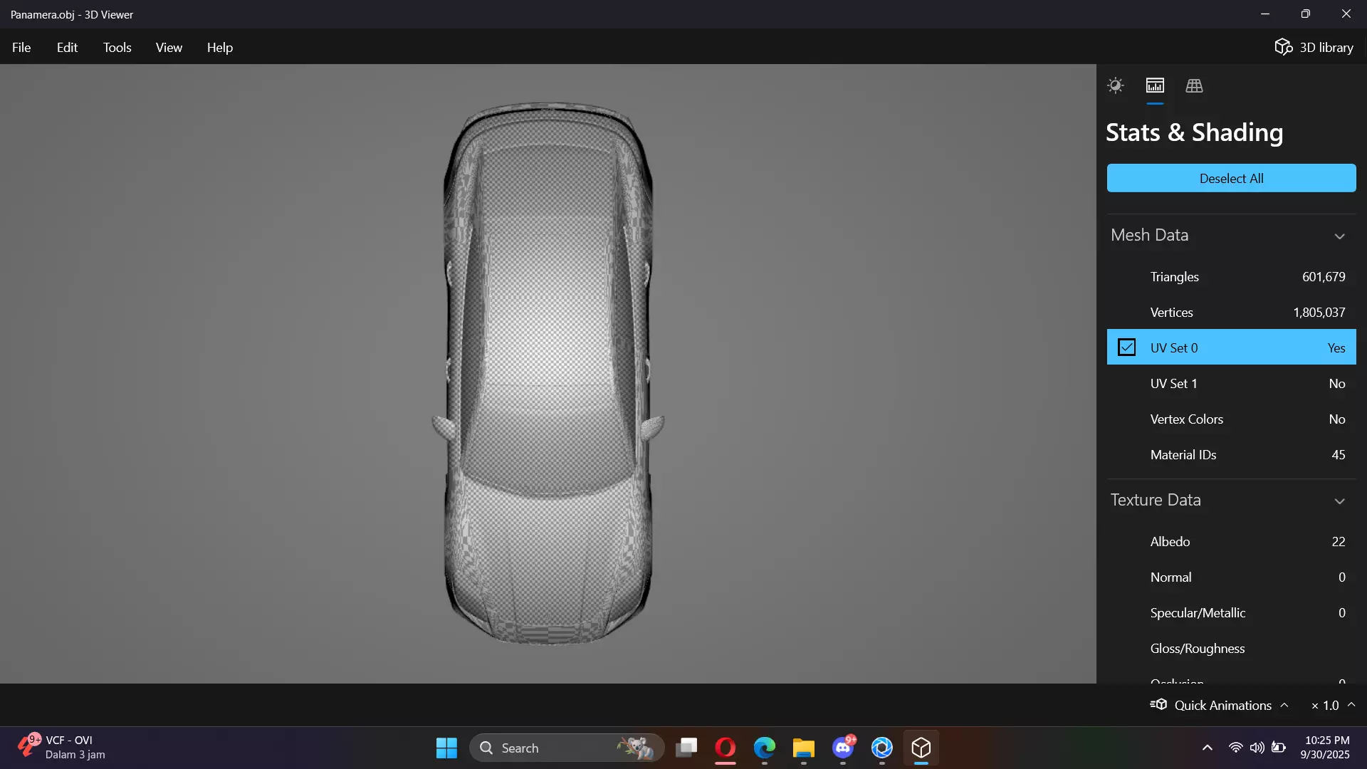 2025 Porsche Panamera Turbo E-Hybrid Low-poly 3D model_27